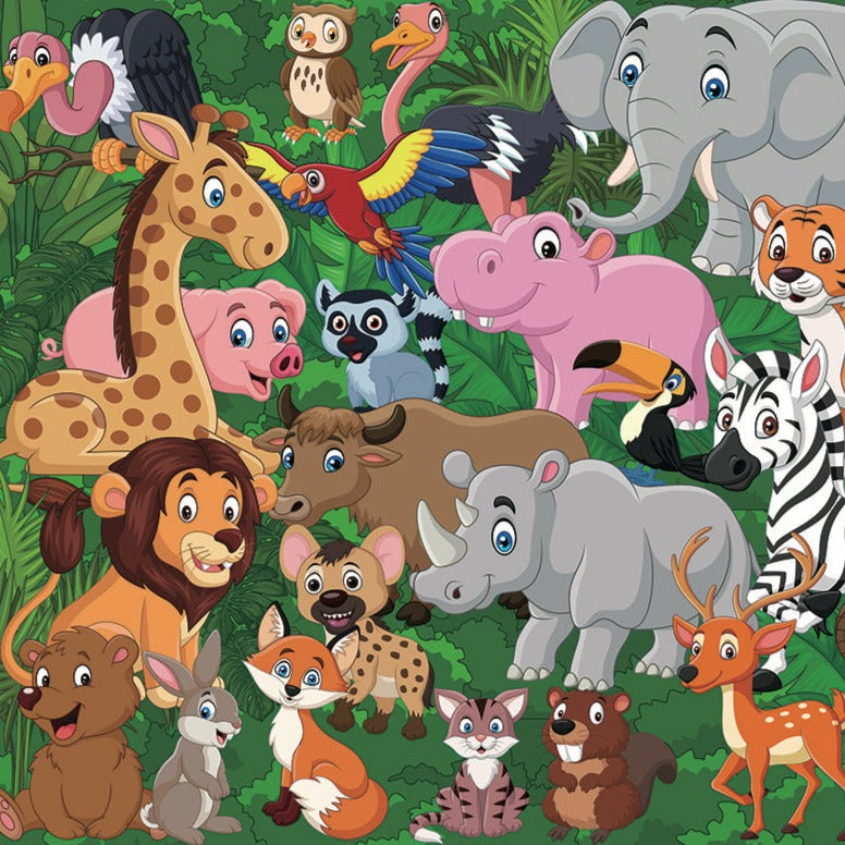 Dywan do pokoju dziecięcego z motywem zwierząt | Zoo