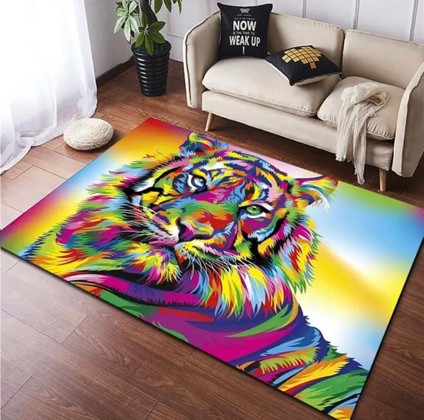 Dywan do pokoju w nowoczesnym stylu z efektem 3D | Tygrys