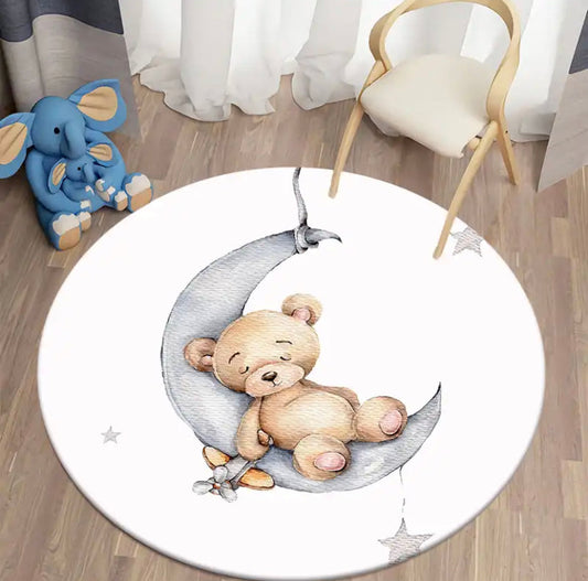Okrągły dywan do pokoju dziecięcego | Miś