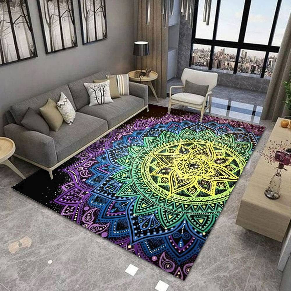 Nowoczesny dywan do pokoju ze ciekawym wzorem | Mandala