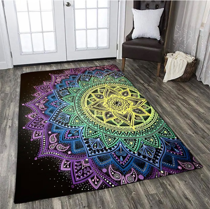 Nowoczesny dywan do pokoju ze ciekawym wzorem | Mandala