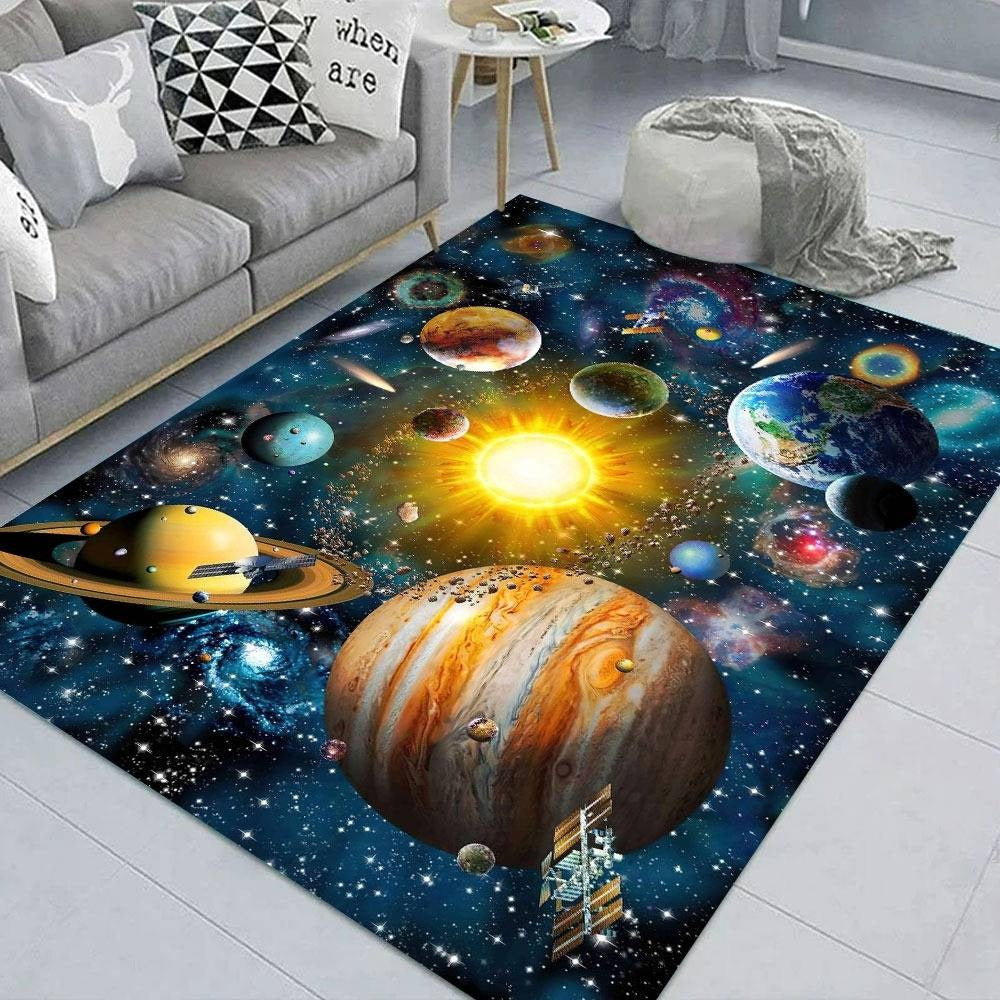 Dywan do pokoju z motywem kosmosu 3D