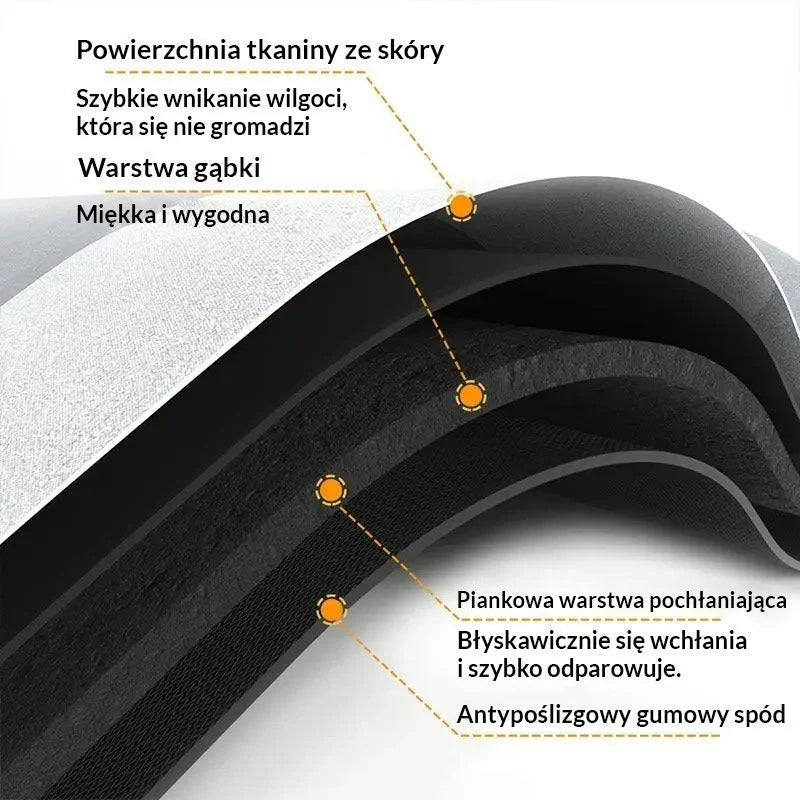 Chodnik kuchenny, antypoślizgowy z beżowym geometrycznym wzorem