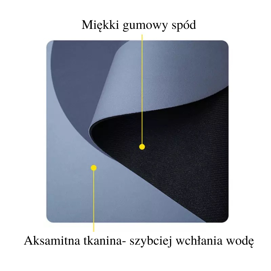 Szybkoschnący, chłonny, antypoślizgowy dywanik łazienkowy z napisem "BATHROOM"