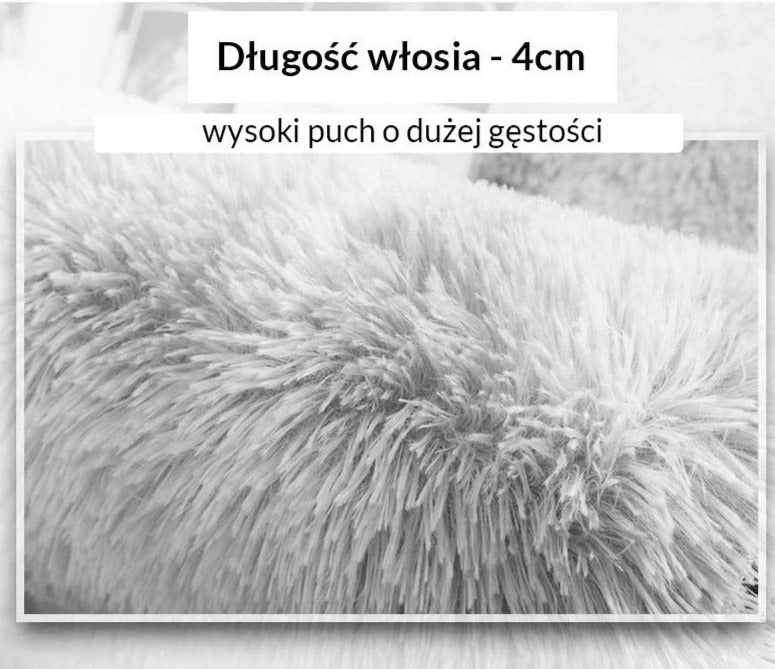 Okrągły dywan shaggy | Szary