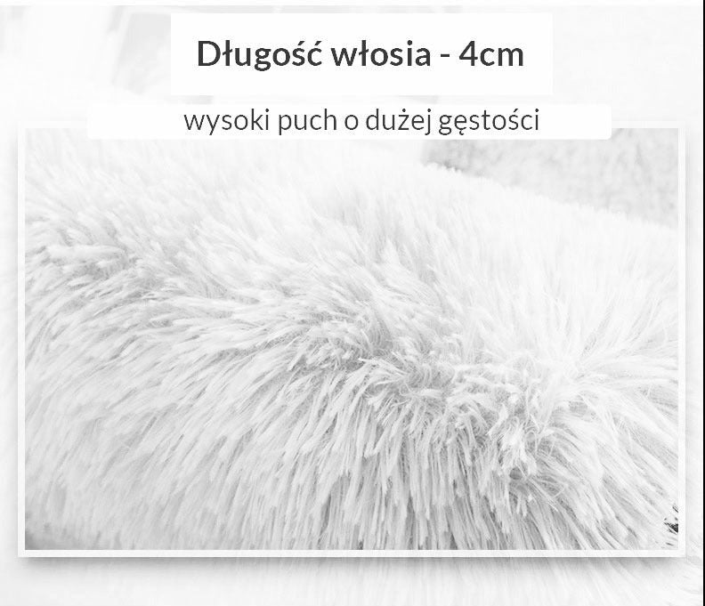 Miękki i puszysty dywan do pokoju shaggy | Biały