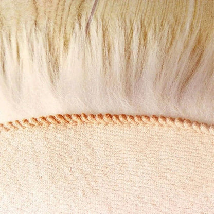 Asymetryczny dywanik shaggy z długim włosiem | Beż
