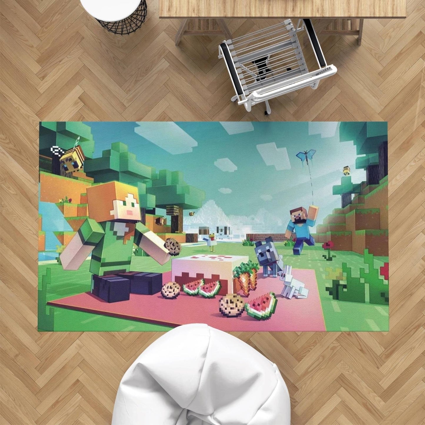 Dywan do pokoju dziecięcego z motywem gry Minecraft | Alex