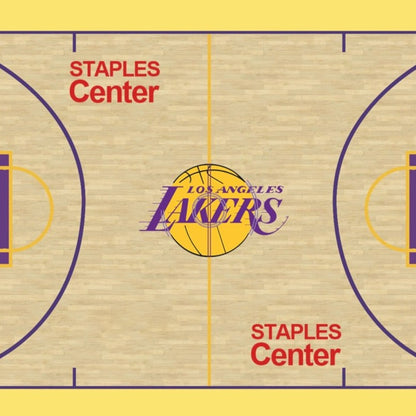 Dywan do pokoju młodzieżowego dla fana Los Angeles Lakers NBA | Żółty
