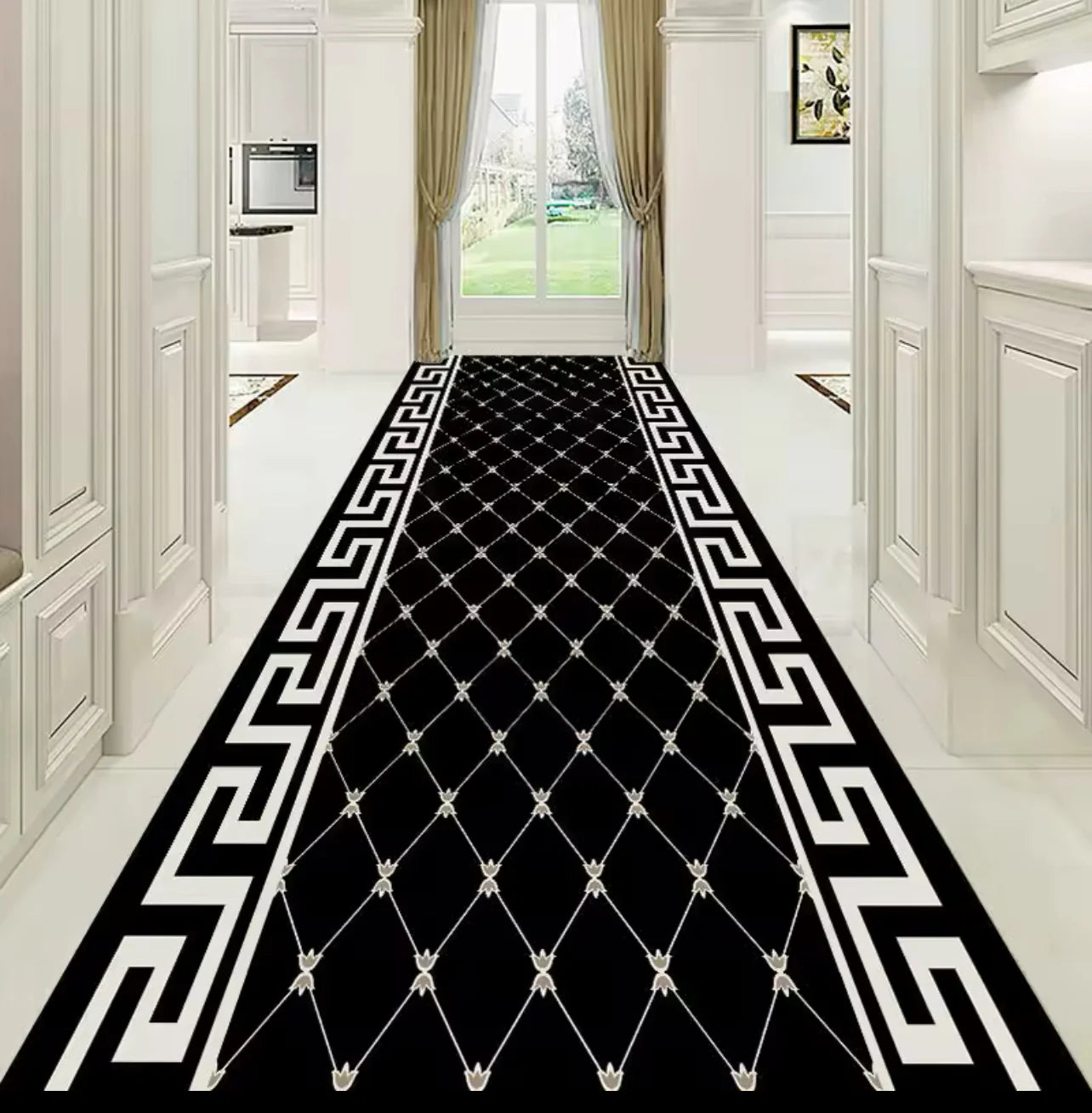 Chodnik do przedpokoju / korytarza – antypoślizgowy, czary, skandynawski z geometrycznym wzorem Retro Nordic