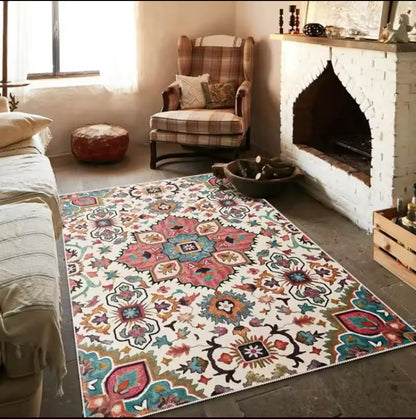 Dywan do pokoju w nowoczesnym stylu |Art Tribal z geometryczną symboliką kultur