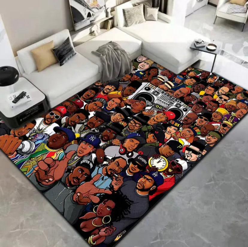 Dywan do pokoju nawiązujący do kultury hiphopowej
