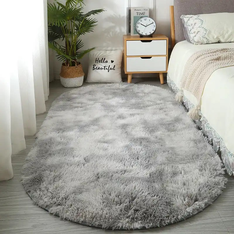 Miękki i puszysty dywan do pokoju shaggy | Szary