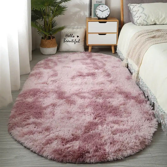 Miękki i puszysty dywan do pokoju shaggy | Rózowy