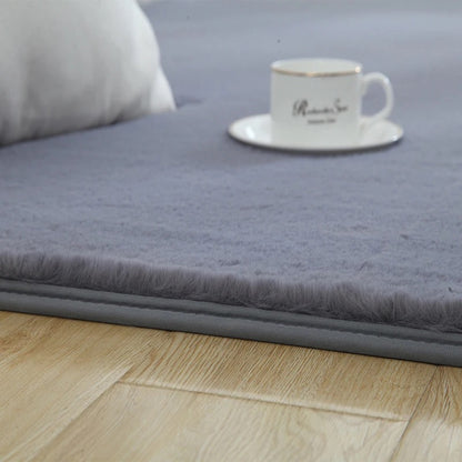 Miękki, klasyczny dywan shaggy do pokoju szary | Premium