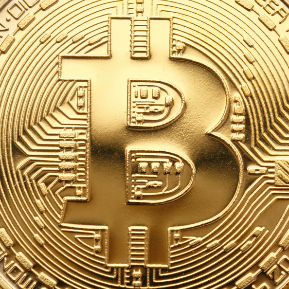 Okrągły dywan z motywem kryptowaluty | Bitcoin