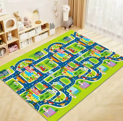 Dywan do pokoju dziecięcego ze wzorem ulic miasta