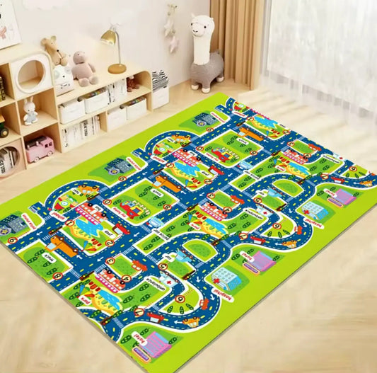 Dywan do pokoju dziecięcego ze wzorem ulic miasta