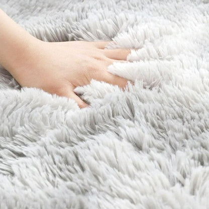 Miękki i puszysty dywan do pokoju shaggy | Biały