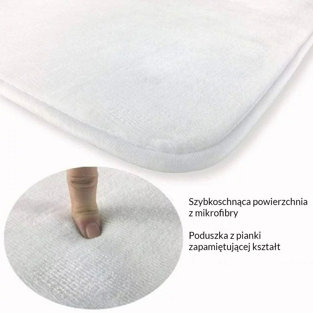 Szybkoschnący, chłonny, antypoślizgowy dywanik do łazienki | IMITACJA KAMIENI SZARY