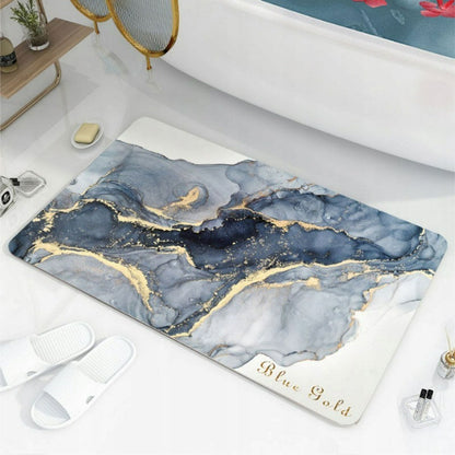Szybkoschnący, chłonny, antypoślizgowy dywanik łazienkowy imitacją marmuru | BEŻOWY