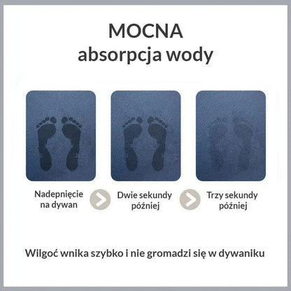 Szybkoschnący, chłonny, antypoślizgowy dywanik do łazienki z napisem "HOME"